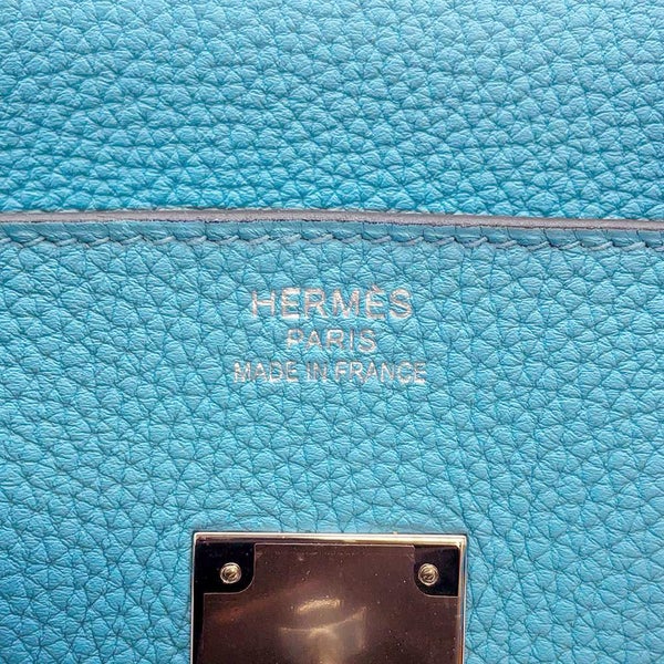 エルメス バーキン35 ブルーノール/シルバー金具 トゴ D刻印 HERMES Birkin ハンドバッグ