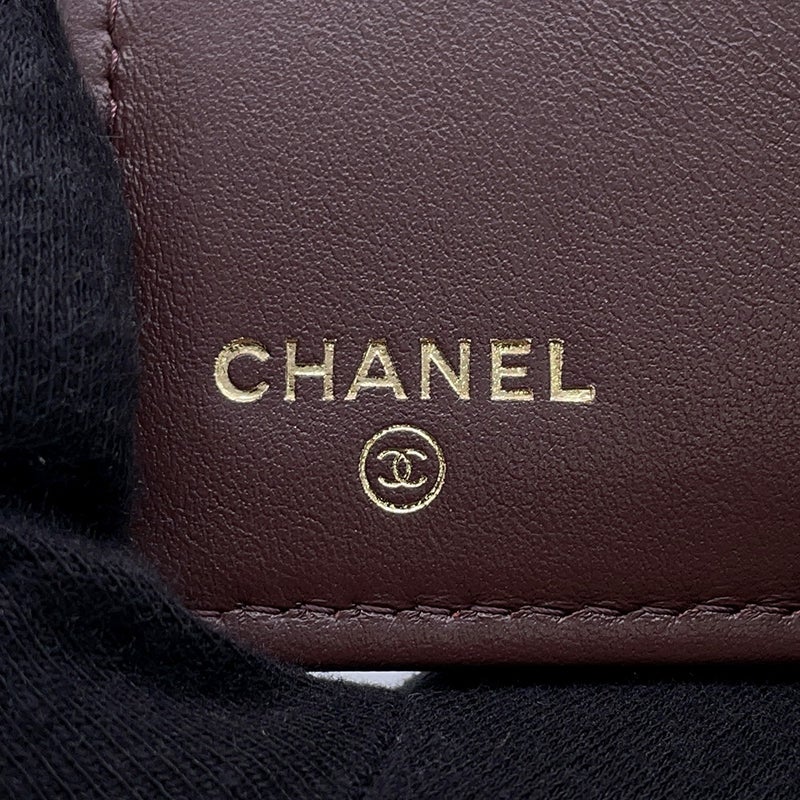 シャネル 三つ折り財布 マトラッセ ココマーク クラシック スモール フラップ ウォレット キャビアスキン AP0229 CHANEL 黒