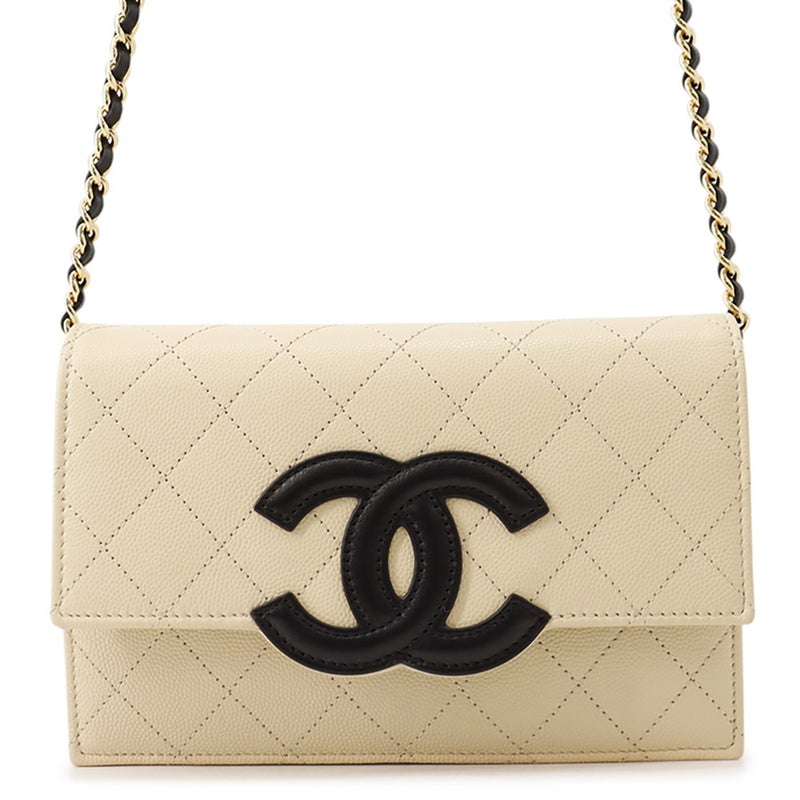 シャネル チェーンウォレット ココマーク キャビアスキン AP5455 CHANEL 財布 黒