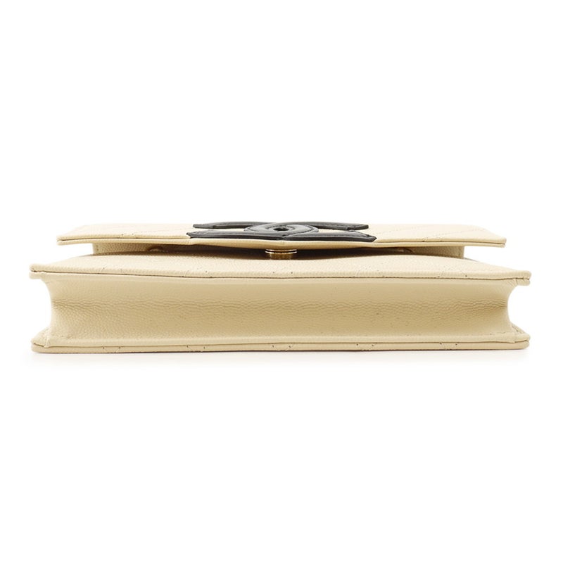 シャネル チェーンウォレット ココマーク キャビアスキン AP5455 CHANEL 財布 黒