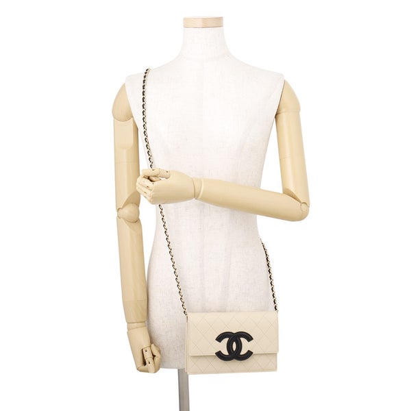 シャネル チェーンウォレット ココマーク キャビアスキン AP5455 CHANEL 財布 黒