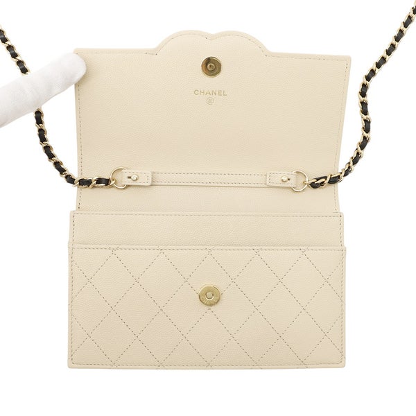 シャネル チェーンウォレット ココマーク キャビアスキン AP5455 CHANEL 財布 黒
