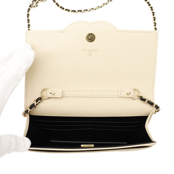 シャネル チェーンウォレット ココマーク キャビアスキン AP5455 CHANEL 財布 黒