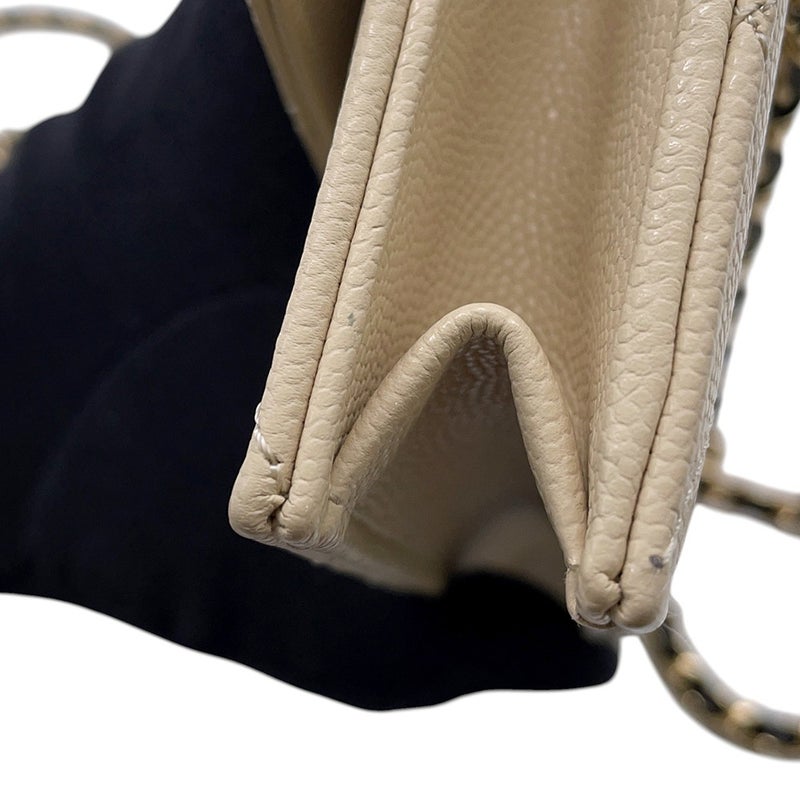 シャネル チェーンウォレット ココマーク キャビアスキン AP5455 CHANEL 財布 黒
