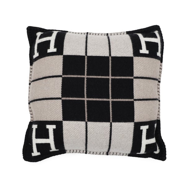エルメス クッション アヴァロンIII PM ウール カシミヤ HERMES インテリア 黒