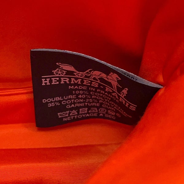エルメス ポーチ ボリードポーチ ミニ オランジュ・フー/シルバー金具 キャンバス HERMES 小物入れ