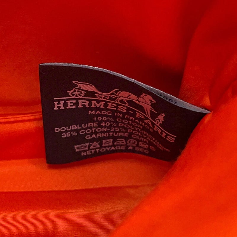 エルメス ポーチ ボリードポーチ ミニ オランジュ・フー/シルバー金具 キャンバス HERMES 小物入れ