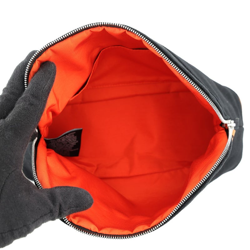 エルメス ポーチ ボリードポーチMM ブラック/シルバー金具 キャンバス HERMES 化粧ポーチ 小物入れ 黒