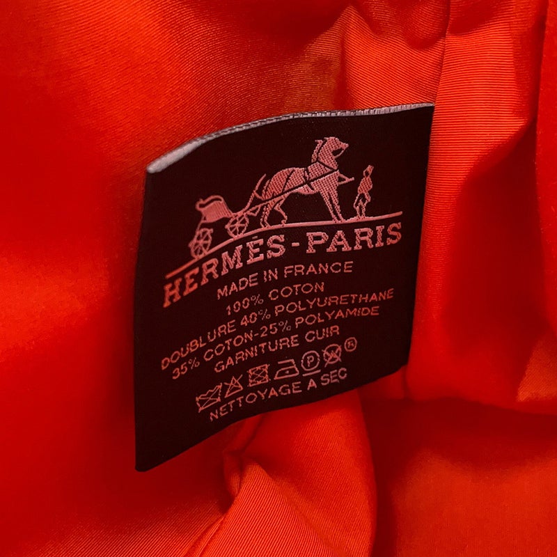 エルメス ポーチ ボリードポーチMM ブラック/シルバー金具 キャンバス HERMES 化粧ポーチ 小物入れ 黒