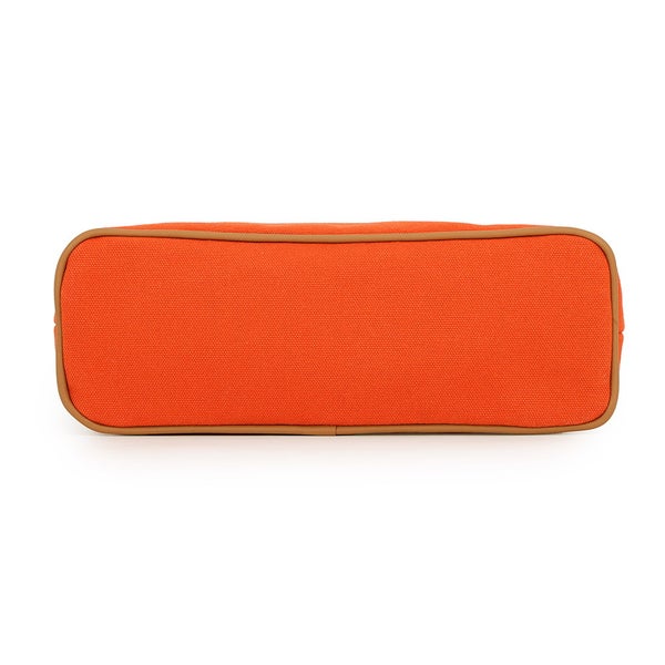 エルメス ポーチ ボリードポーチMM オランジュ・フー/シルバー金具 キャンバス HERMES 化粧ポーチ 小物入れ