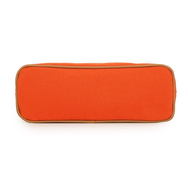 エルメス ポーチ ボリードポーチMM オランジュ・フー/シルバー金具 キャンバス HERMES 化粧ポーチ 小物入れ