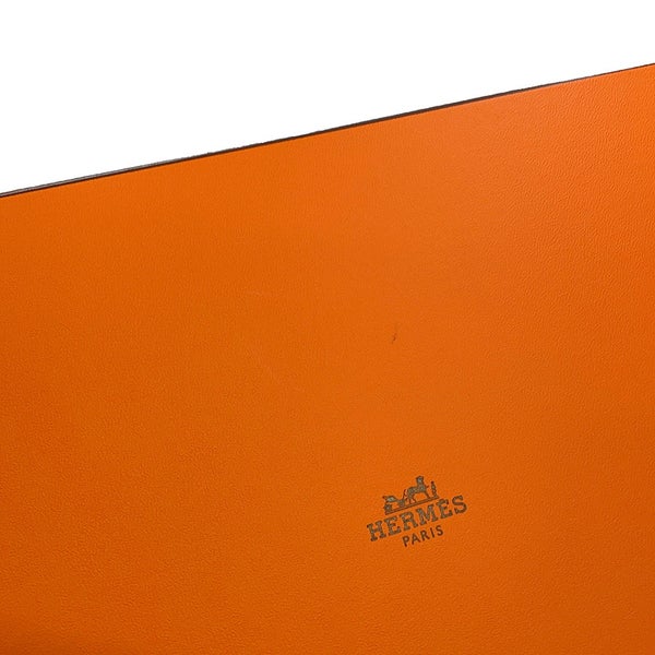 エルメス ポーチ ボリードポーチMM オランジュ・フー/シルバー金具 キャンバス HERMES 化粧ポーチ 小物入れ