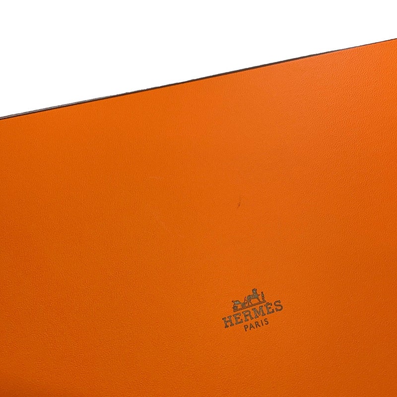 エルメス ポーチ ボリードポーチMM オランジュ・フー/シルバー金具 キャンバス HERMES 化粧ポーチ 小物入れ