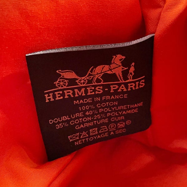 エルメス ポーチ ボリードポーチMM オランジュ・フー/シルバー金具 キャンバス HERMES 化粧ポーチ 小物入れ