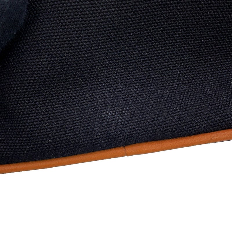 エルメス ポーチ ボリードポーチ ミニミニ ブラック/シルバー金具 コットン HERMES 小物入れ 黒