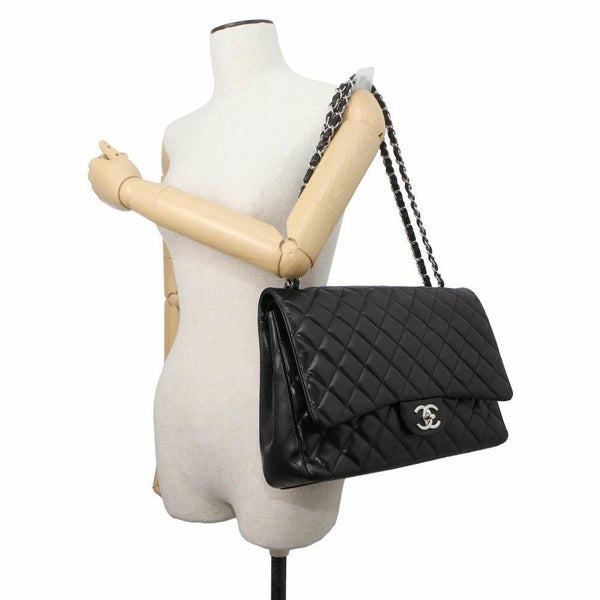 シャネル チェーンショルダーバッグ マトラッセ30 ラムスキン ココマーク A58600 CHANEL 黒