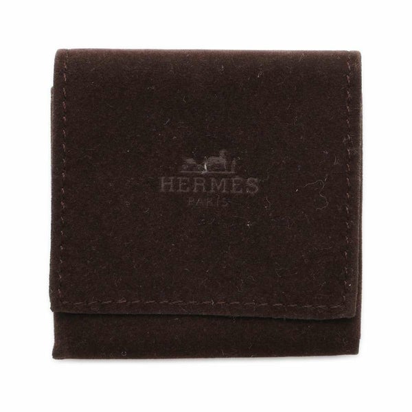 エルメス バッグチャーム アミュレット2 ダークブラウン/シルバー金具 バレニア/メタル HERMES キーホルダー