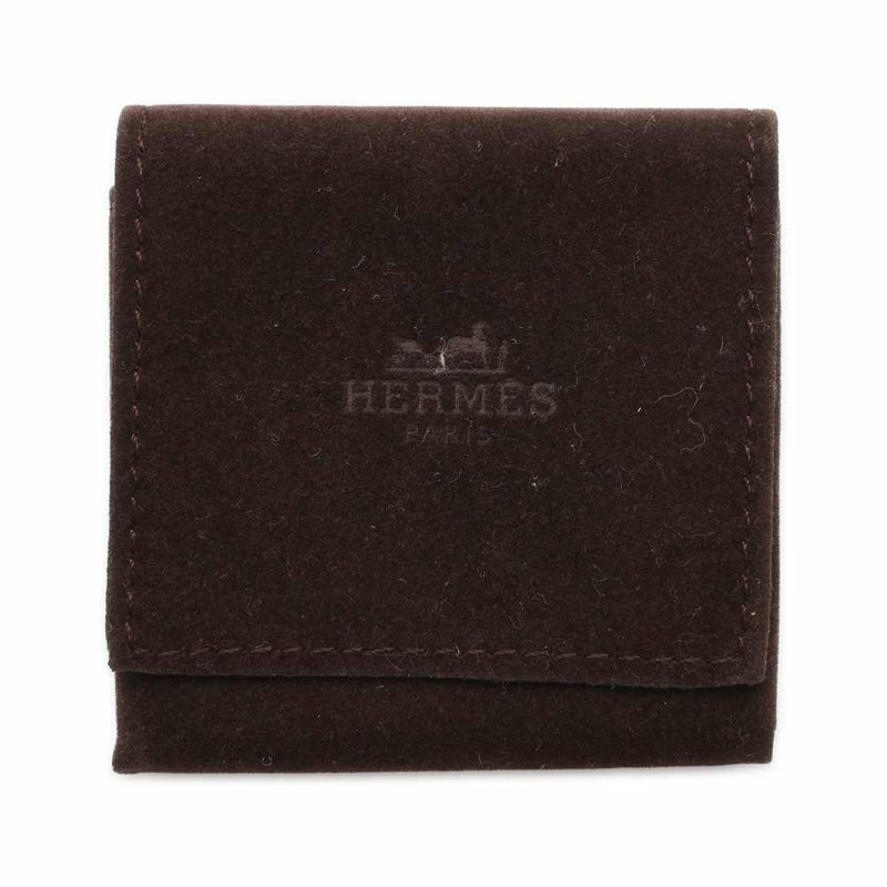 エルメス バッグチャーム アミュレット2 ダークブラウン/シルバー金具 バレニア/メタル HERMES キーホルダー