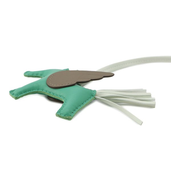 エルメス バッグチャーム ロデオPM ペガサス ミント/エトゥープ/ヴェールフィズ ラムスキン W刻印