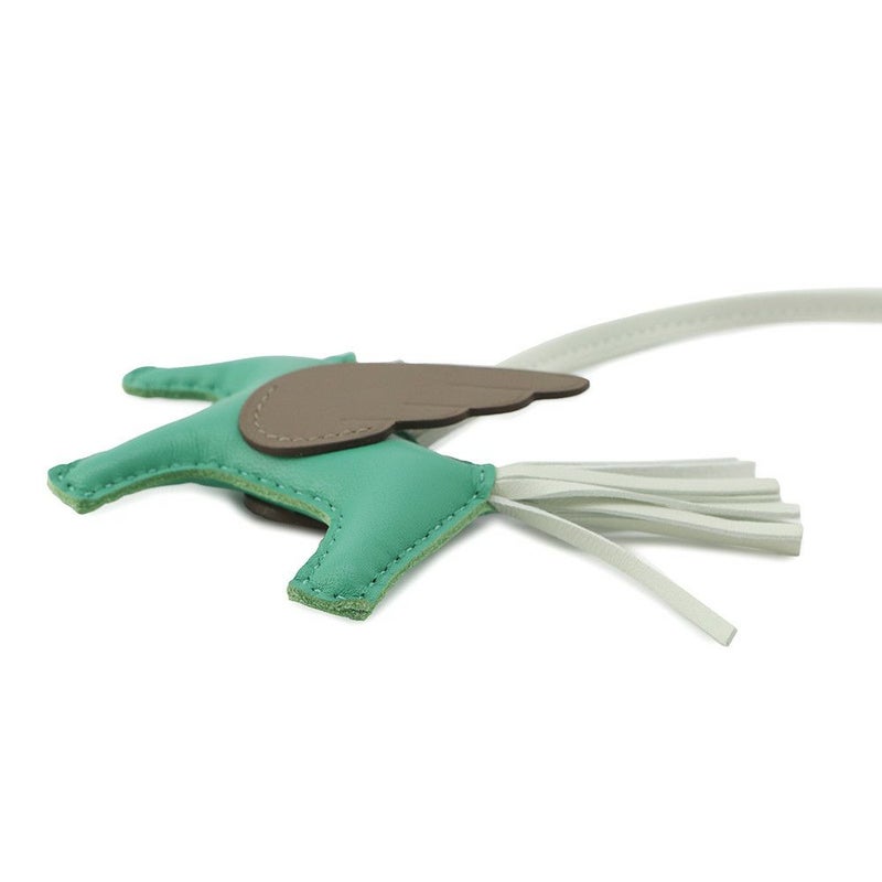 エルメス バッグチャーム ロデオPM ペガサス ミント/エトゥープ/ヴェールフィズ ラムスキン W刻印