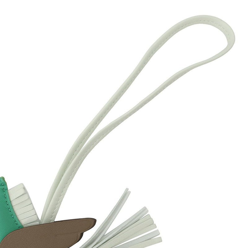 エルメス バッグチャーム ロデオPM ペガサス ミント/エトゥープ/ヴェールフィズ ラムスキン W刻印