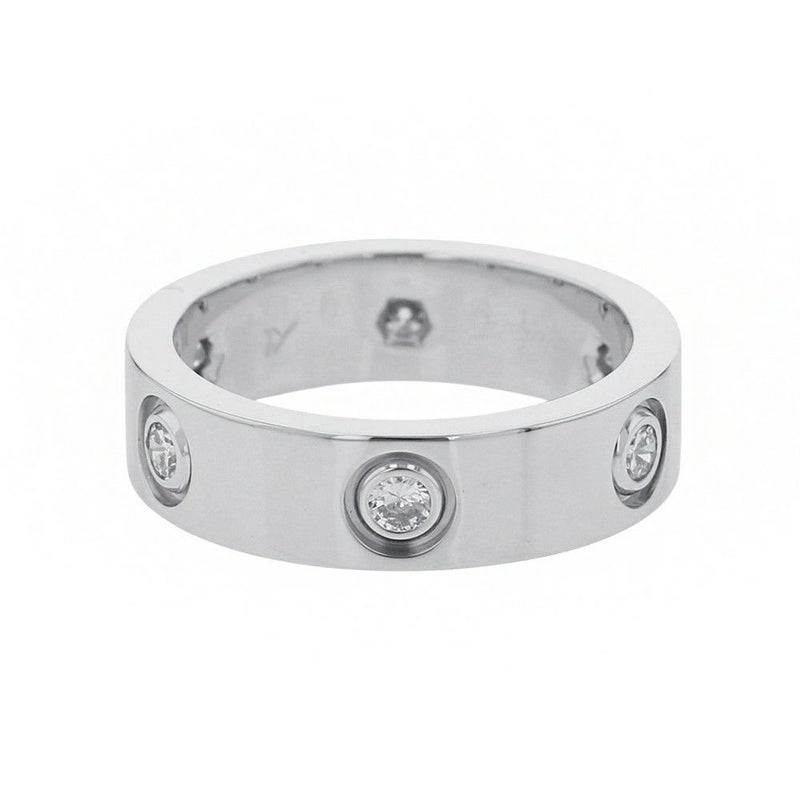 カルティエ リング ラブリング フルダイヤ ダイヤモンド 6P K18WGホワイトゴールド リングサイズ53 B4026000 Cartier 指輪