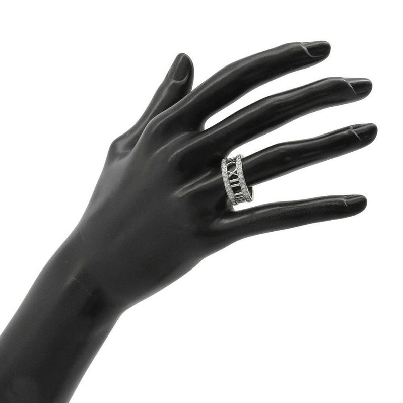 ティファニー リング アトラス オープンリング ダイヤモンド K18WG リングサイズ約16号  Tiffany&Co. 指輪