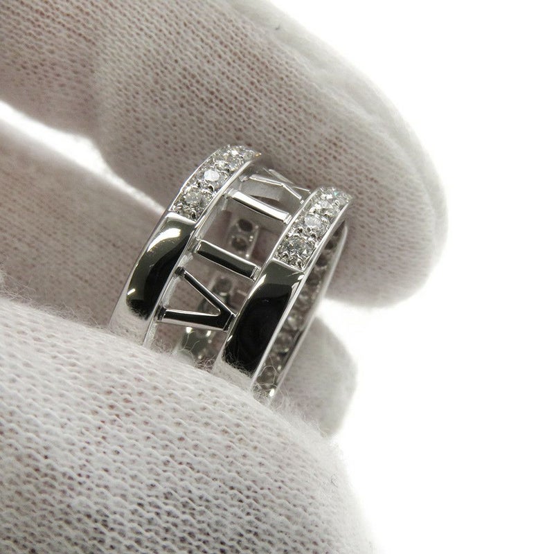 ティファニー リング アトラス オープンリング ダイヤモンド K18WG リングサイズ約16号  Tiffany&Co. 指輪