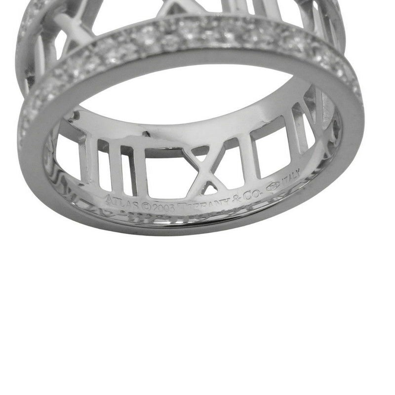 ティファニー リング アトラス オープンリング ダイヤモンド K18WG リングサイズ約16号  Tiffany&Co. 指輪