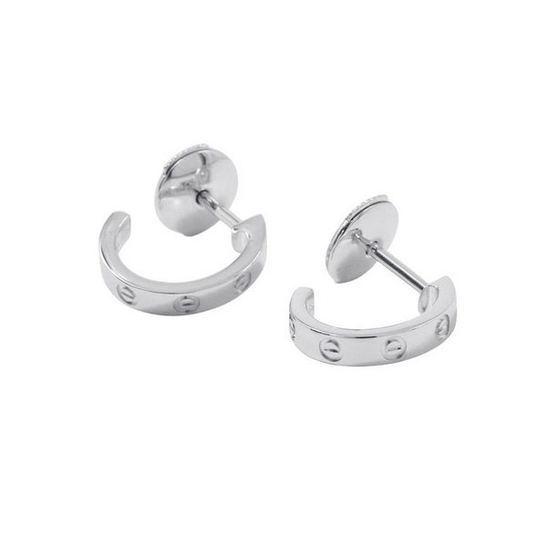 カルティエ ピアス ミニラブ フープ ピアス スモールモデル SM K18WGホワイトゴールド B8028900 Cartier