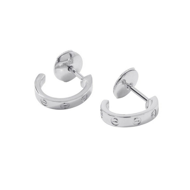 カルティエ ピアス ミニラブ フープ ピアス スモールモデル SM K18WGホワイトゴールド B8028900 Cartier