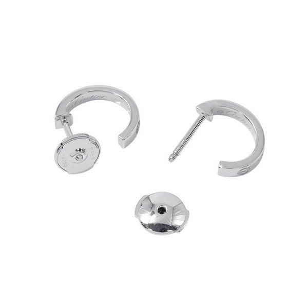 カルティエ ピアス ミニラブ フープ ピアス スモールモデル SM K18WGホワイトゴールド B8028900 Cartier