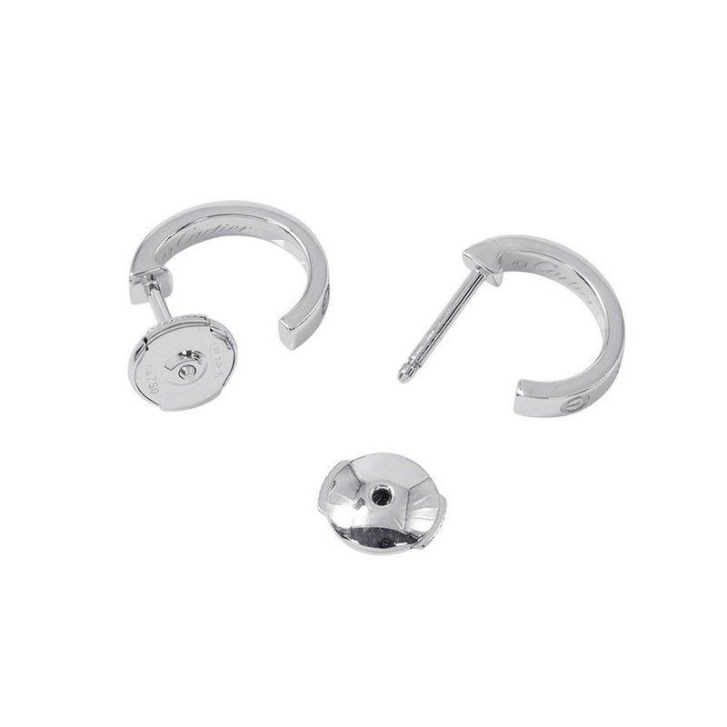カルティエ ピアス ミニラブ フープ ピアス スモールモデル SM K18WGホワイトゴールド B8028900 Cartier