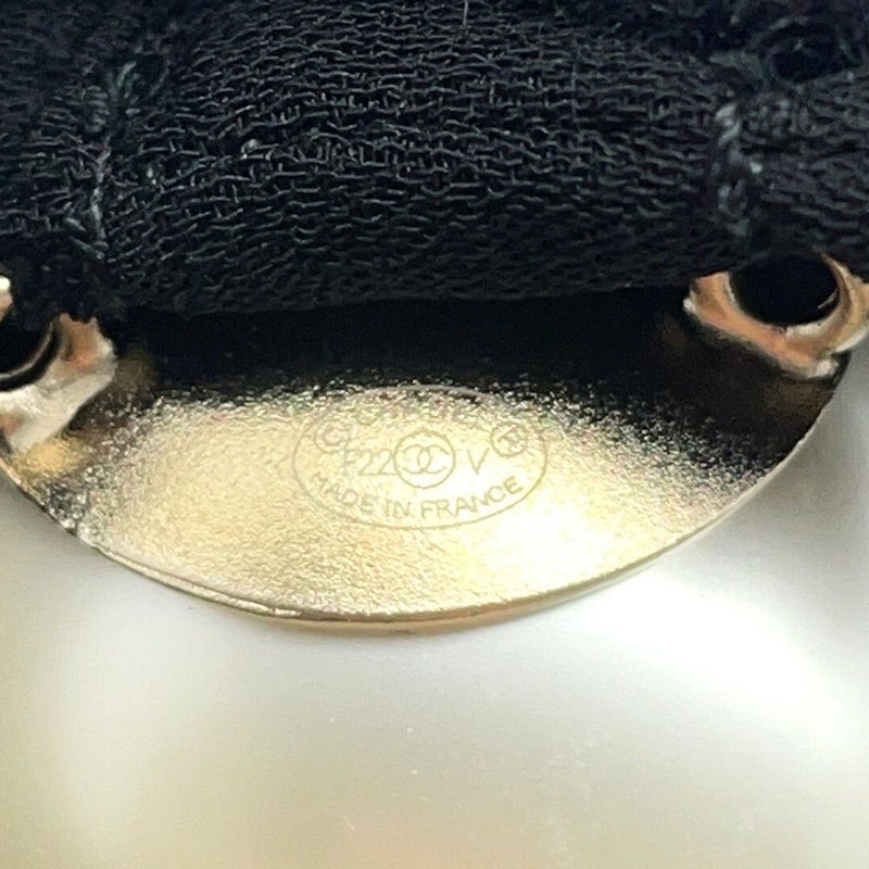 シャネル ヘアゴム ココマーク フェイクパール ロゴ シュシュ F22V CHANEL A63896 ヘアアクセサリー 黒