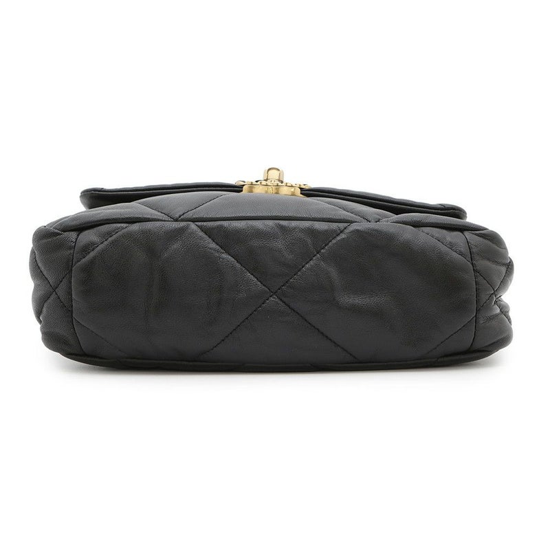 シャネル チェーンショルダーバッグ 19 フラップ バッグ ココマーク ラムスキン AS1160 CHANEL 2way 黒