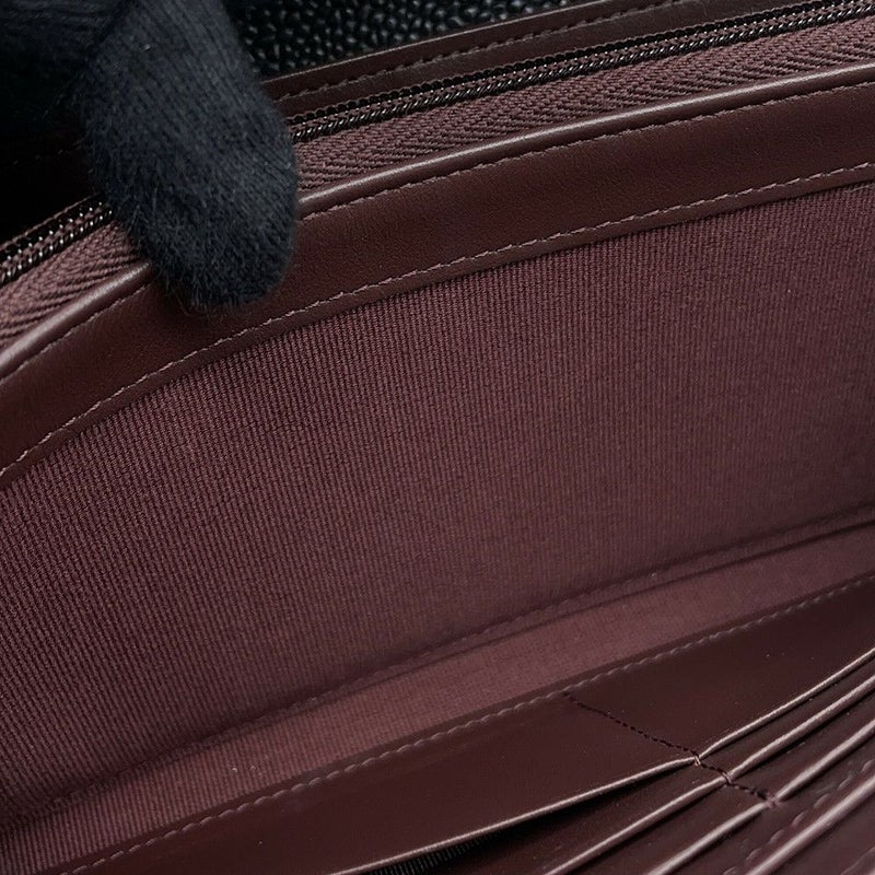 シャネル 長財布 クラシック ロング フラップ ウォレット マトラッセ ココマーク キャビアスキン AP0241 CHANEL 黒