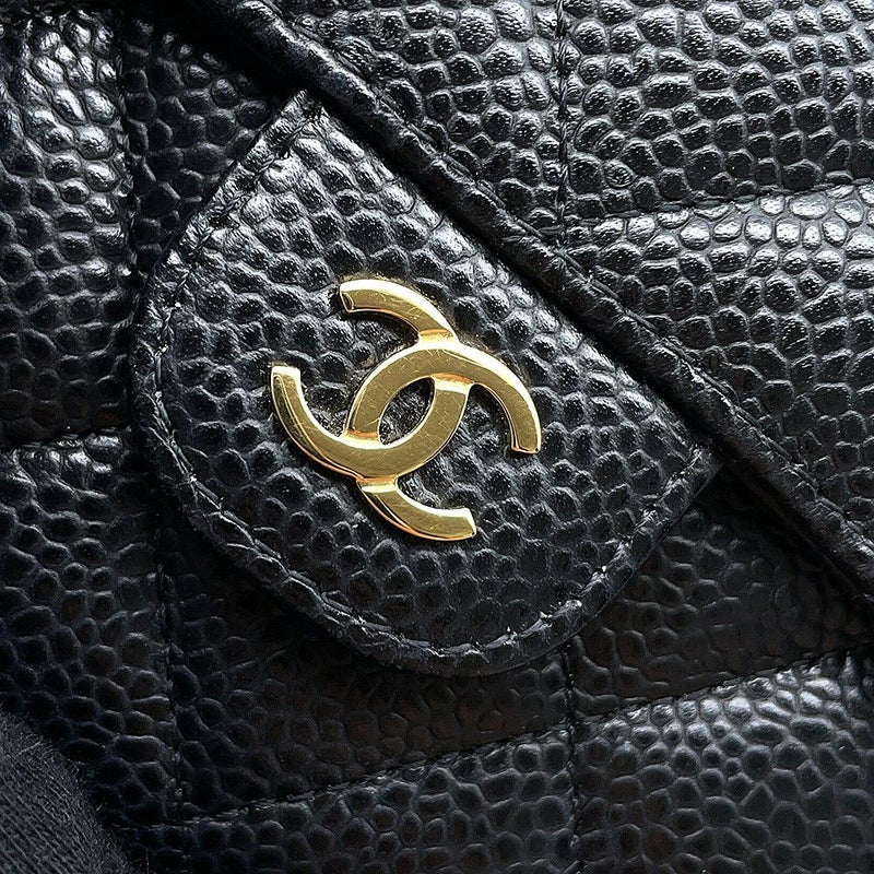 シャネル 長財布 クラシック ロング フラップ ウォレット マトラッセ ココマーク キャビアスキン AP0241 CHANEL 黒