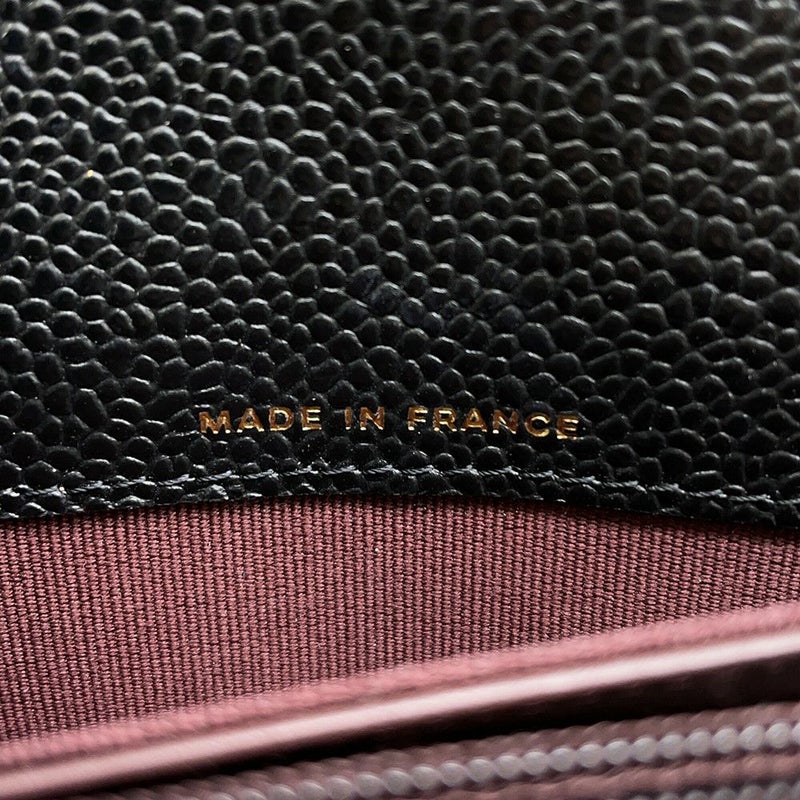 シャネル 長財布 クラシック ロング フラップ ウォレット マトラッセ ココマーク キャビアスキン AP0241 CHANEL 黒