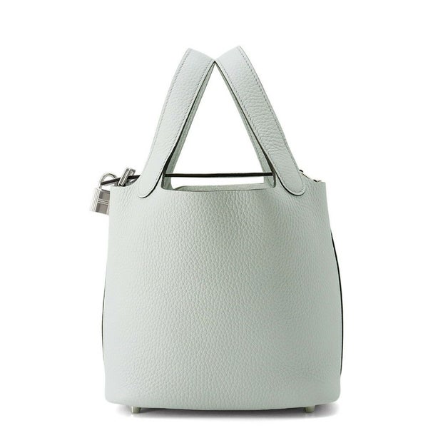 エルメス ハンドバッグ ピコタンロックPM ブルーペール/シルバー金具 トリヨンクレマンス W刻印 HERMES トートバッグ