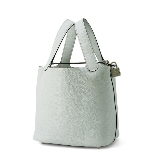 エルメス ハンドバッグ ピコタンロックPM ブルーペール/シルバー金具 トリヨンクレマンス W刻印 HERMES トートバッグ