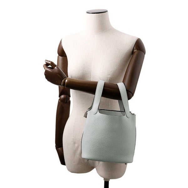 エルメス ハンドバッグ ピコタンロックPM ブルーペール/シルバー金具 トリヨンクレマンス W刻印 HERMES トートバッグ