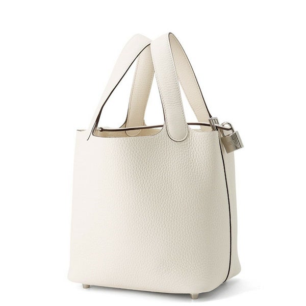 エルメス ハンドバッグ ピコタンロックPM ナタ/シルバー金具 トリヨンクレマンス W刻印 HERMES トートバッグ