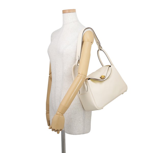 エルメス ハンドバッグ リンディ26 ヴェルソ  クレ/ライム/ゴールド金具 スイフト U刻印 HERMES 2way ショルダーバッグ