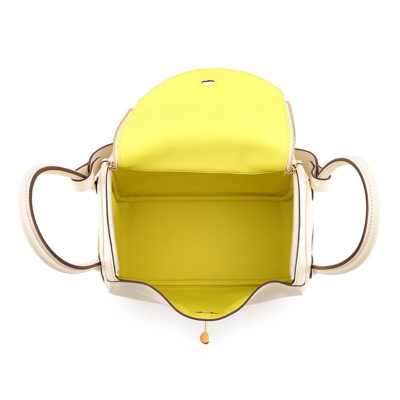 エルメス ハンドバッグ リンディ26 ヴェルソ  クレ/ライム/ゴールド金具 スイフト U刻印 HERMES 2way ショルダーバッグ