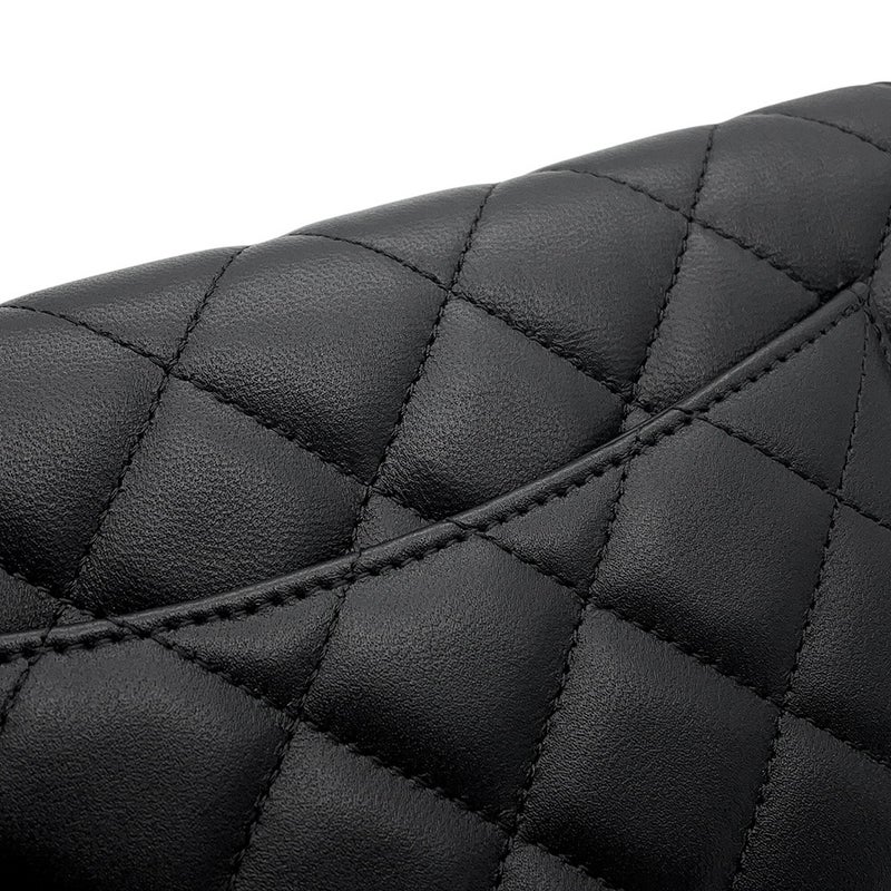 シャネル チェーンウォレット クラシック マトラッセ ココマーク ラムスキン AP0250 CHANEL 財布 ブラック 黒