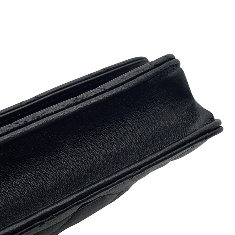 シャネル チェーンウォレット クラシック マトラッセ ココマーク ラムスキン AP0250 CHANEL 財布 ブラック 黒