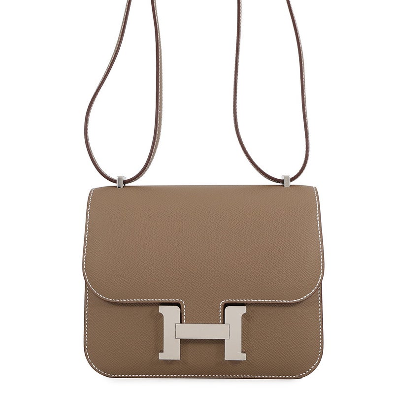 エルメス ショルダーバッグ ミニ コンスタンス3 エトゥープ/シルバー金具 エプソン G刻印 HERMES Constance
