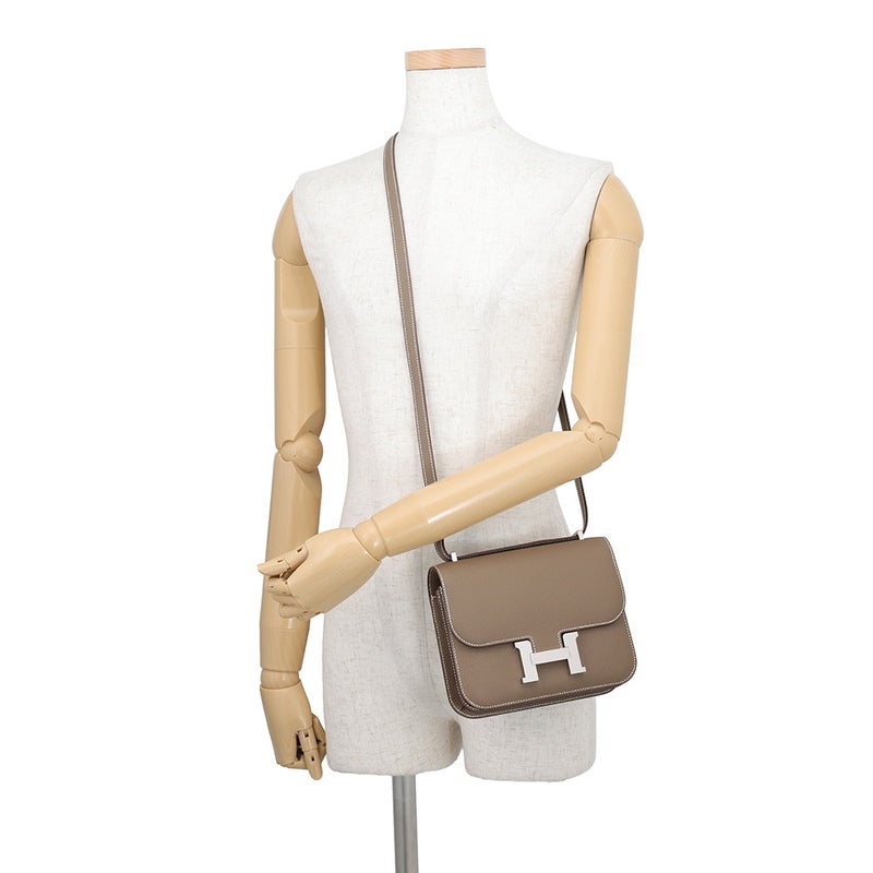 エルメス ショルダーバッグ ミニ コンスタンス3 エトゥープ/シルバー金具 エプソン G刻印 HERMES Constance