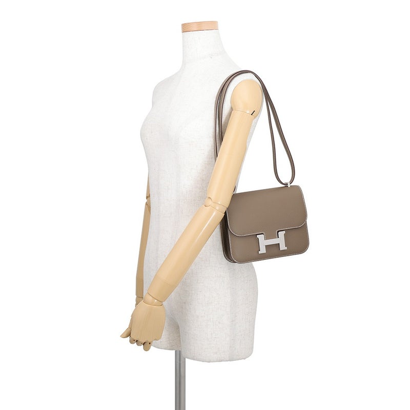 エルメス ショルダーバッグ ミニ コンスタンス3 エトゥープ/シルバー金具 エプソン G刻印 HERMES Constance
