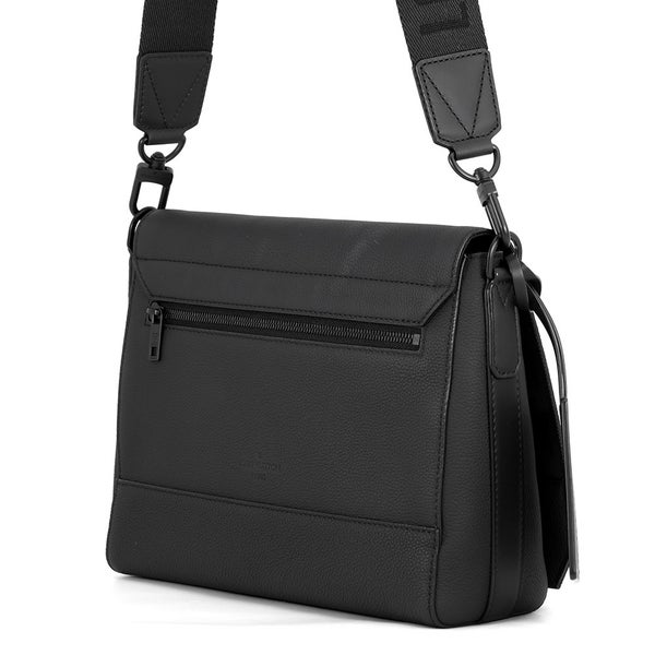 ルイヴィトン ショルダーバッグ グレインレザー テイクオフ・メッセンジャー M57080 LOUIS VUITTON ヴィトン 黒 ブラック